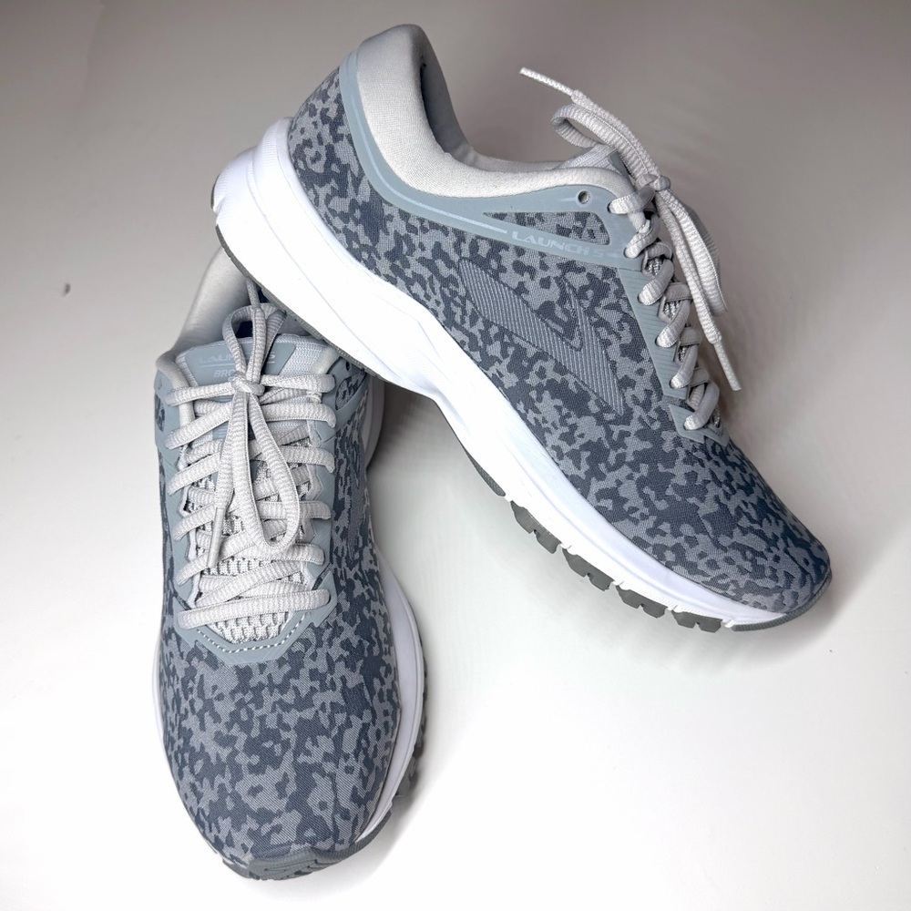 Brooks Women’s Launch 5 Gray Patterned Athletic Running Sneakers Size- 8 M - Picture 7 of 9